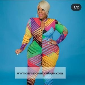 MULTI COLOR CATSUIT